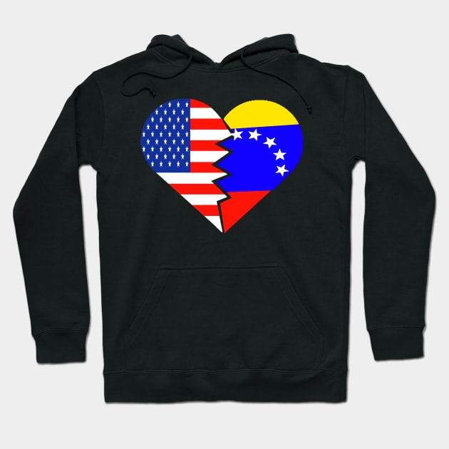 Venezuela USA Flag Spanish Venezuela Food Culture Hoodie by hispanicworld